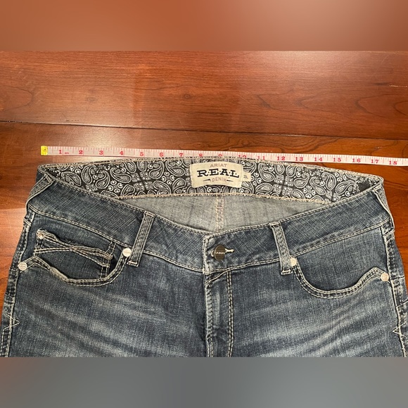 Ariat Maisie Bootcut Jean Mid Rise 33 x 32 Distress Wash - Picture 5 of 10